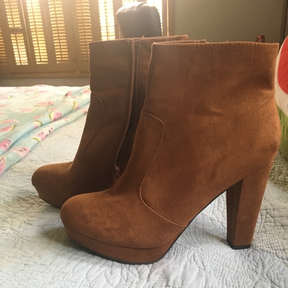 Suede Brown Booties